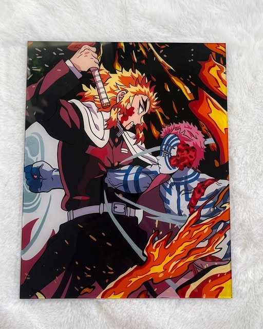 Anime glass painting — piece 03