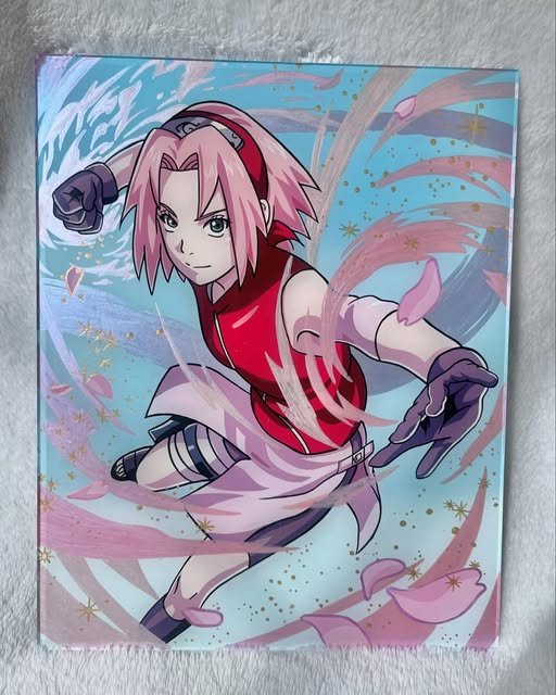 Anime glass painting — piece 08