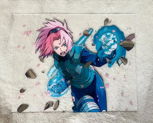 Anime glass painting — piece 11